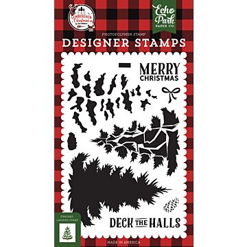 Echo Park - A Lumberjack Christmas - Layered Pine Tree Stamp Set