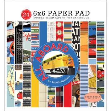 Carta Bella - 6"x6" Paper Pad - All Aboard
