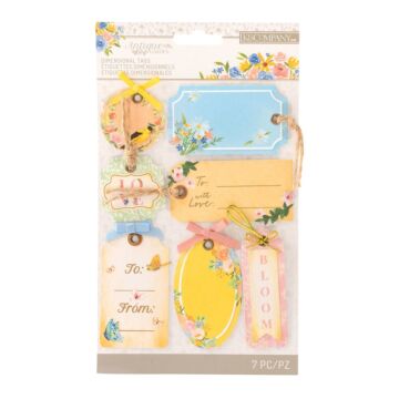 K&Company Dimensional Tags, Antique Garden (7 Piece)