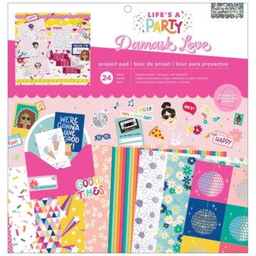 American Crafts 12X12 Project Pad, Life's a Party by Damask Love
