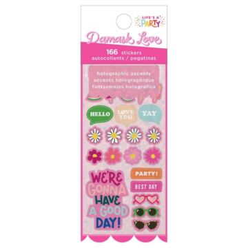 American Crafts Mini Sticker Book, Life's a Party by Damask Love