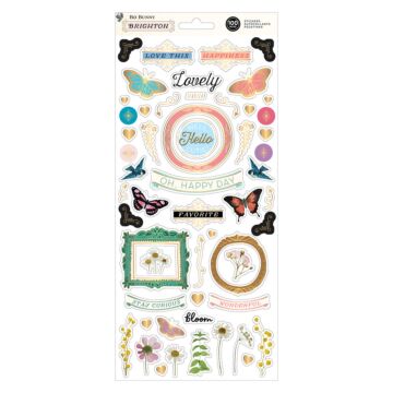American Crafts Bo Bunny 6X12 Stickers, Brighton