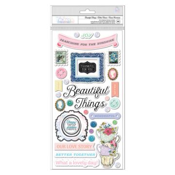 American Crafts Bo Bunny Thickers, Phrase - Brighton - Beautiful Things