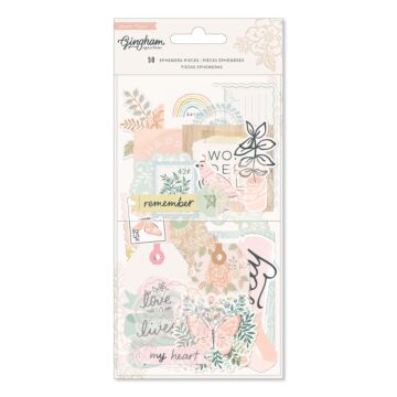 American Crafts Crate Paper Ephemera, Gingham Garden