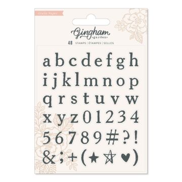 Crate Paper Clear Stamp, Gingham Garden - Alpha