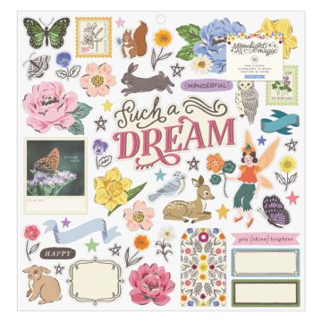 Crate Paper 12X12 Foam Stickers, Moonlight Magic