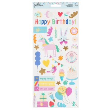 American Crafts Pebbles 6X12 Sticker Sheet, All The Cake