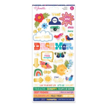 American Crafts Shimelle 6X12 Sticker Sheet, Main Character Energy