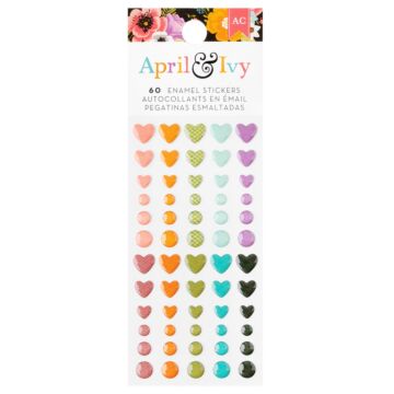 American Crafts Enamel Dots, April and Ivy