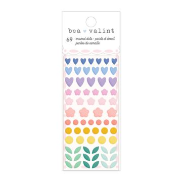 American Crafts Enamel Dots, Poppy and Pear