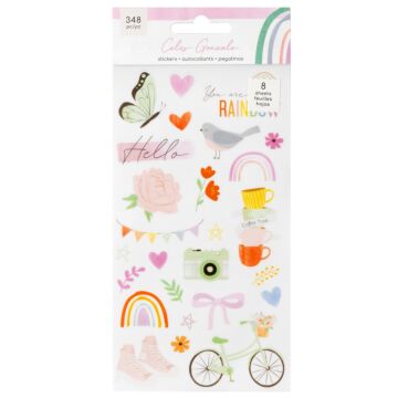 American Crafts Sticker Book, Rainbow Avenue