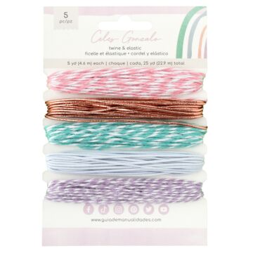 American Crafts Twine Trim Pack, Rainbow Avenue