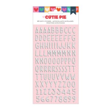 American Crafts Puffy Stickers, Cutie Pie - Alphabet