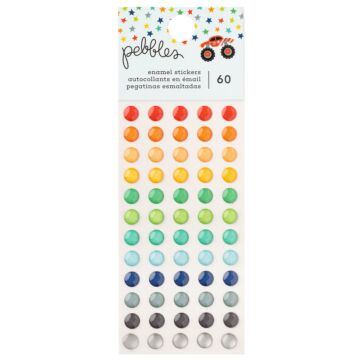 American Crafts Pebbles Enamel Dots, Cool Boy