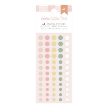 American Crafts Enamel Dots, Hello Little Girl
