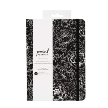 American Crafts Point Planner Perfect Bound Planner, Black & White Floral - Dot Grid