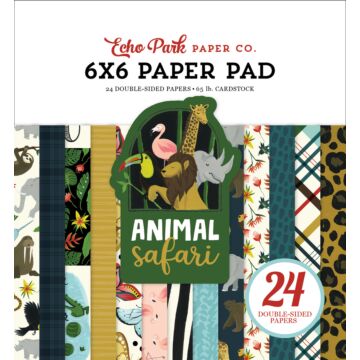Echo Park - 6"x6" Paper Pad - Animal Safari