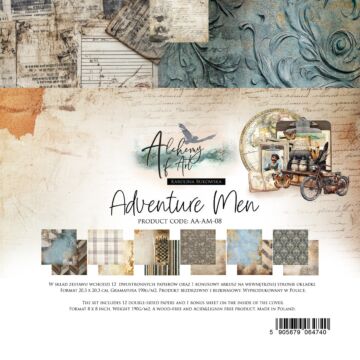 Alchemy of Art 8X8 Paper Collection, Adventure Men