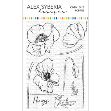 Alex Syberia Designs Clear Stamp, Cindy Lou's Poppies
