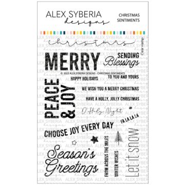 Alex Syberia Designs Clear Stamp, Christmas Sentiments