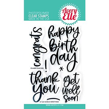 Avery Elle Clear Stamp, Bold Greetings