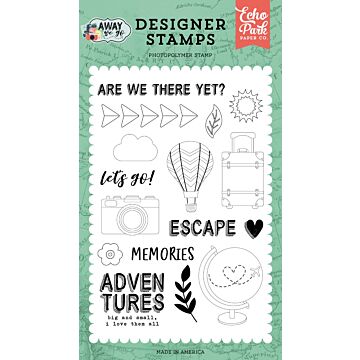 Echo Park Away We Go: Let's Go Stamp Set