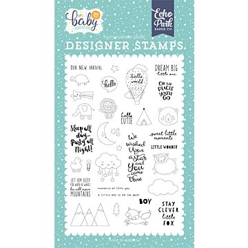 Echo Park Hello Baby Boy: New Arrival Stamp Set