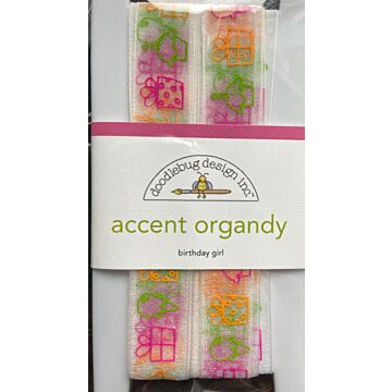 Doodlebug Ribbon - Accent Organdy - Birthday Girl