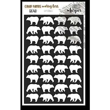 Wild Whisper CAMP MORE, WORRY LESS - BEAR STENCIL