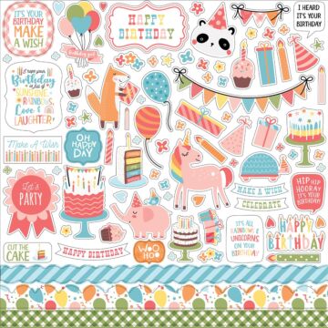 Echo Park Birthday Girl Element Sticker