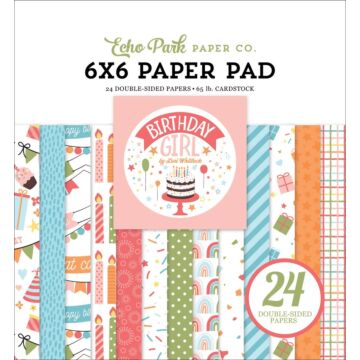 Echo Park BIRTHDAY GIRL 6X6 PAPER PAD