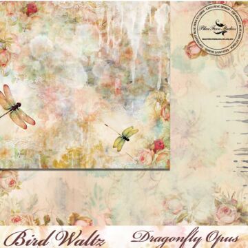 Blue Fern Studios - Bird Waltz 12x12 Paper - Dragonfly Opus