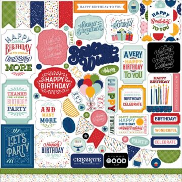 Echo Park Birthday Salutations Element Sticker