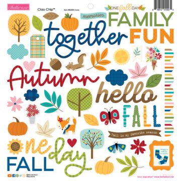 Bella BLVD Ciao Chipboard Icons, One Fall Day