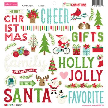 Bella BLVD Ciao Chipboard Icons, Merry Little Christmas