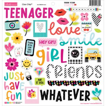 Bella BLVD Ciao Chipboard Icons, Teen Vibe Caitlyn