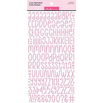 Bella BLVD Puffy Stickers, Cotton Candy Luna Alpha