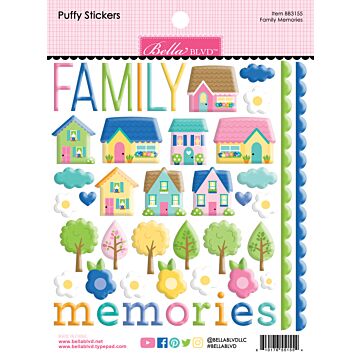 Bella BLVD Puffy Stickers, Family Memories