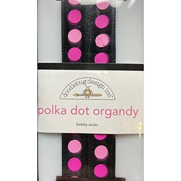 Doodlebug Ribbon - Polka Dot Organdy - Bobby Socks