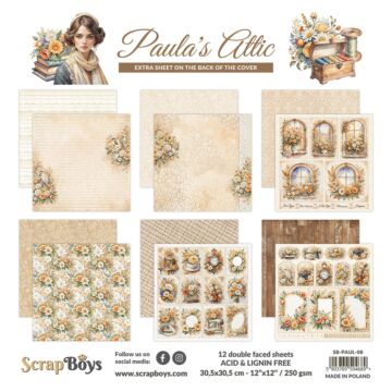 ScrapBoys 12X12 Paper Pad, Paula's Attic