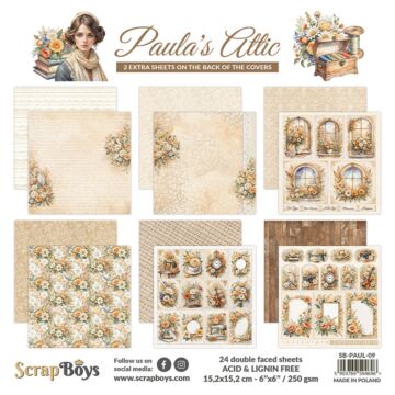 ScrapBoys 6X6 Paper Pad, Paula's Attic