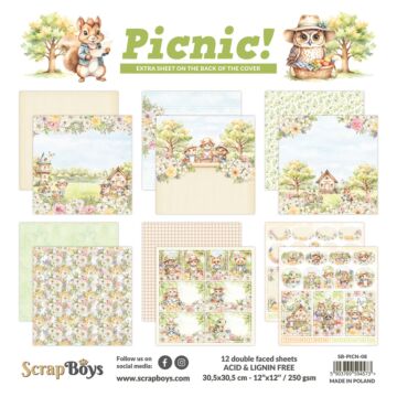 ScrapBoys 12X12 Paper Pad, Picnic!