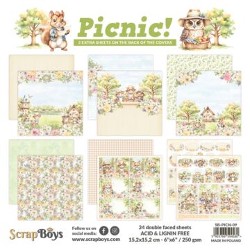 ScrapBoys 6X6 Paper Pad, Picnic!