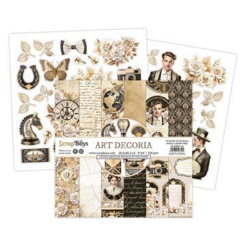 ScrapBoys 8X8 Paper Pad, Art Decoria