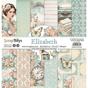 ScrapBoys 12X12 Paper Pad, Elizabeth