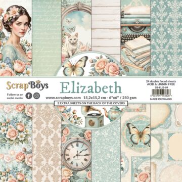 ScrapBoys 6X6 Paper Pad, Elizabeth