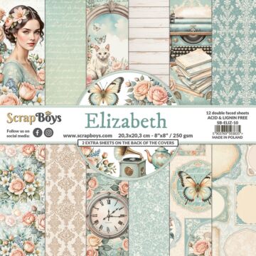 ScrapBoys 8X8 Paper Pad, Elizabeth