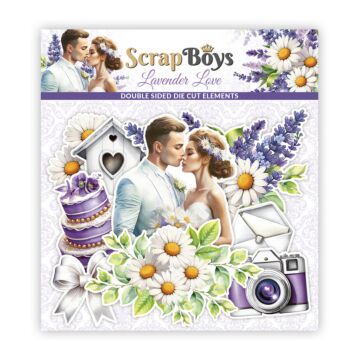 ScrapBoys Double-sided Die Cut Elements, Lavender Love