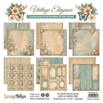 ScrapBoys 6X6 Paper Pad, Vintage Elegance