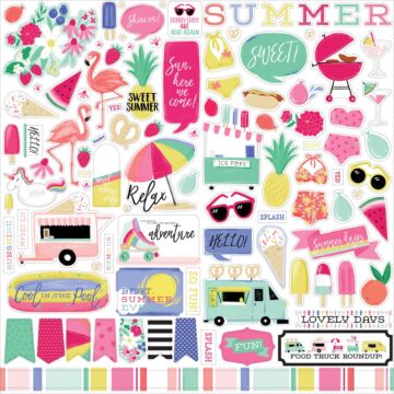 Echo Park BEST SUMMER EVER ELEMENT STICKER